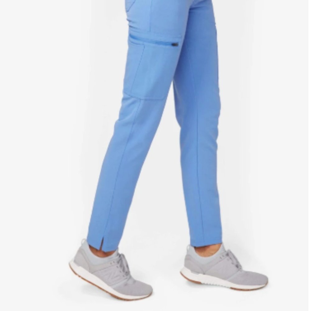 FIGS-  YOLA Skinny Scrub Pants-Ceil Blue-Petite XS
